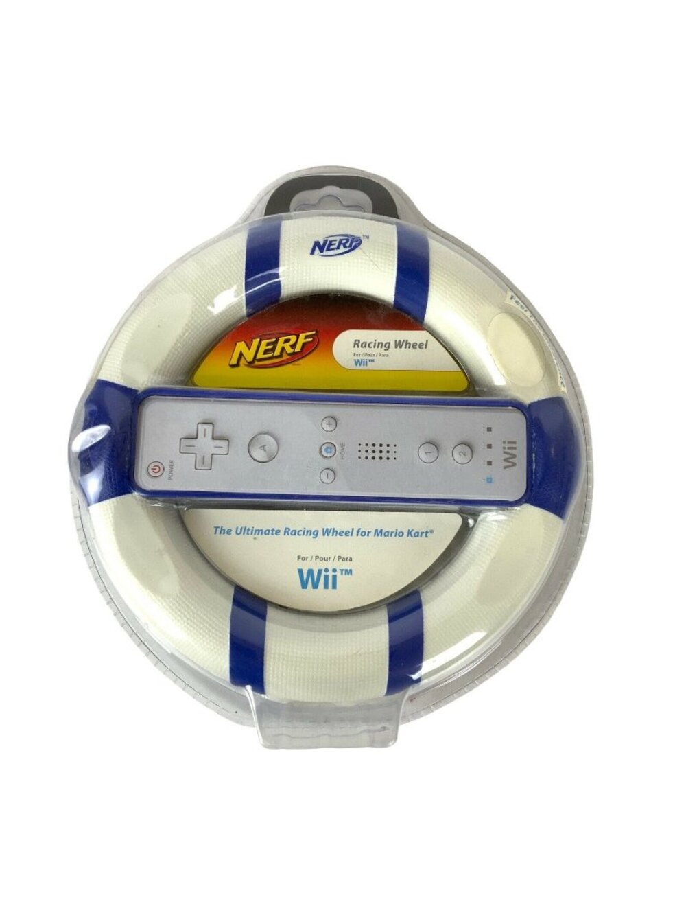 Hasbro Nerf Racing Wheel For Wii Ultimate Mario Kart Racing Gaming Accessory